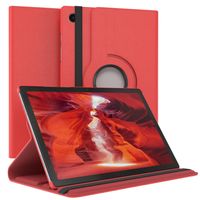 EAZY CASE Tablet Hülle kompatibel mit Samsung Galaxy Tab A8 10.5 Hülle, 360° drehbar, Tablet Cover, Tablet Tasche, Premium Schutzhülle aus Kunstleder in Rot