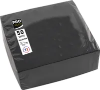 PROnappe SV622021I  PROnappe Cocktail-Servietten, 200 x 200 mm, schwarz