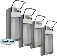 4 Desinfektionsspender Alu 500 ml Euronorm - kurzer Hebel - Leerflasche