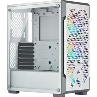 Corsair iCUE 220T RGB Airflow - Midi Tower - PC - oceľ - tvrdené sklo - biela - ATX,Micro ATX,Mini-ITX - herné