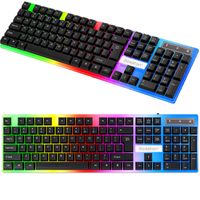 RGB LED Tastatur Gaming Gaming-Tastatur mit Beleuchtet Keyboard Pro Gamer RGB-Beleuchtung USB PC PS3 PS4 Windows EU Layout QWERTY Weiß Retoo