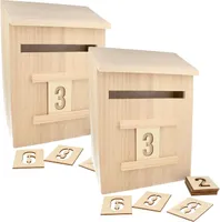 2 Holzkasten-Adventskalender 28 cm