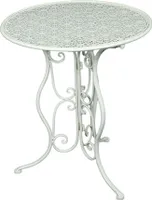 Garden Pleasure Gartentisch Lascar weiß rund 60,0 x 60,0 x 70,0 cm