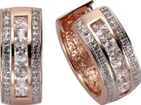 Celesta Silber Ohrring 925/- Sterling Silber rosévergoldet Zirkonia