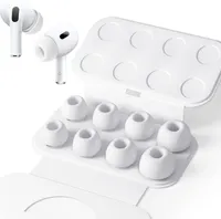 4 Paar Silikontips für Airpods Pro/Airpods Pro 2 mit Loch zur Geräuschreduzierung, Anti Rutsch Soft Silikon Airpods pro Ersatz-ohreinsätze (XS/S/M/L)