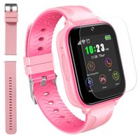 (Rosa) T12 4G Smart Watch für Kinder, Touchscreen-Kinderuhr mit GPS-Tracker und Anrufen, Sprachvideoanruf, SOS-Kamera, Musik-Player