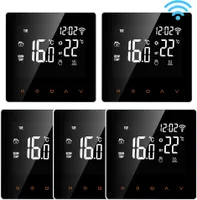 5X WiFi Smart Raumthermostat WiFi elektrische Fußbodenheizung Thermostat APP Control Digitaler Temperaturregler LCD-DisplayTouchscreen Woche programmierbar für zu Hause School Office Hotel, 16A