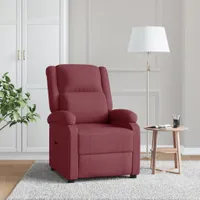 vidaXL Relaxačné kreslo Víno červená látka