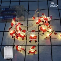 Weihnachtsmann Weihnachtslichter Weihnachtsgirlande Lichtgirlande auf Batterien