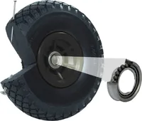 Sackkarrenrad Vollgummi 260x85 mm 3.00-4 60mm Nabenlänge Ersatzrad Nabenversatz schwarz