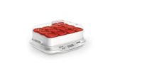 Seb YG661500 Joghurtmaschine Multi Delices Express 12 Töpfe 600 W Joghurt-Käse-Gerichte Kochen 4 Stunden rot und weiß
