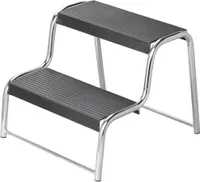 ProPlus Trittstufe 2 Stufen für Wohnwagen/Wohnmobil, Schwarz 360822