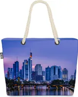 VOID Frankfurt Strandtasche Shopper 58x38x16cm 23L XXL Einkaufstasche Tasche Reisetasche Beach Bag