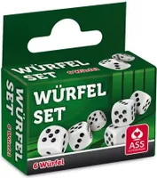 6 Augenwürfel in Faltschachtel