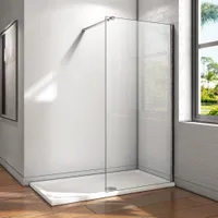 Walk in Duschkabine B.120xH.200cm Duschwand +73-120cm flexiblen Stabilisatoren 8mm NANO ESG-Glas Duschabtrennung Duschtrennwand F084