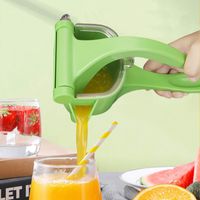 Manueller Entsafter Tragbarer Entsafter für Orangen, Zitronen, Küchenfruchtwerkzeug, 22*10*11cm, grün