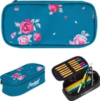 Mäppchen Box Large Elephant Hero Signature Federtasche Schülermäppchen Federmäppchen Pennal pencil case Blumen 12845 Blue Flower