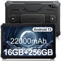 Blackview Active 8 Pro Outdoor Tablet, 16GB(8GB+8GB) RAM+256GB ROM, 2.4K FHD+ Tablet 10.36 Zoll, 33W 22000mAh Akku Tablet Android 13, 48MP Kamera mit ArcSoft, Dual SIM 4G/5G WiFi/NFC/GPS/OTG/IP69K