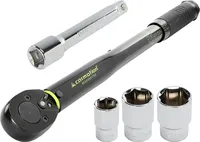 Drehmomentschlüssel-Set 28-210 Nm, 1/2" + Einsätze 17, 19, 21 mm