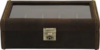 Friedrich Lederwaren Uhrenkasten Cubano Leder 8 Uhren braun, 27022-6
