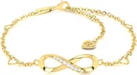 SERASAR | Damen Unendlichkeitszeichen Fußkettchen [Infinity] | Gold | 925 Sterling Silber mit 18 Karat Echtgoldplattierung | Längenverstellbar