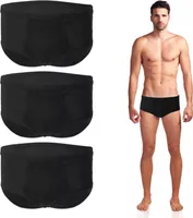 TEXEMP 3er - 6er Pack Herren Slip Sportslip Basic Baumwolle Schwarz Unterhose | B279 - S - 6 Stück