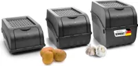 Novaliv Gemüseboxen Kartoffelboxen Vorratsbehälter 3,5l bis 9l (Anthrazit, 1x Set 3,5l+5l+9l)