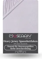 Heavy Jersey Spannbettlaken 90x200 cm - 100x200 cm 100% Baumwolle 160 g/m² silber