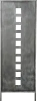 Stele Metall Sichtschutz XL "Quadrat" H199xB64cm Windschutz grau Metallwand