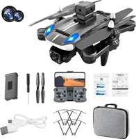 Diyarts Quadrocopter (480p, Falting Drohne mit Dual-Kamera, 4-Wege-Hindernisvermeidung, 480p HD, Schwerkraftinduktion, LED-Leuchten, 4 Akkus)