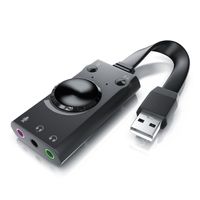 CSL mini externe USB Soundkarte mit Lautstärkenregelung