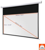 celexon basic 90" Zoll Motor-Leinwand 16:9 | 200x113cm | 4K Full HD 3D | elektrische Leinwand für Beamer-Projektionen