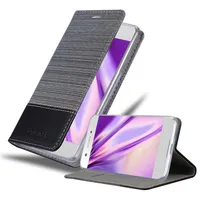 Etui Cadorabo do Sony Xperia XA1 w kolorze GREY BLACK etui na telefon komórkowy z magnetycznym zamknięciem, funkcją podstawki i kieszenią na kartę etui ochronne etui z klapką w stylu książki