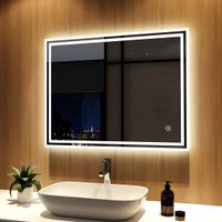 EMKE Badspiegel mit LED Touch Beleuchtung Badezimmer Spiegel Wandspiegel 70x90cm 