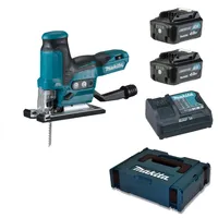 Makita JV102DSMJ Elektrická přímočará pila 300 spm (listů za minutu) 1,9 kg MAKITA Barva výrobku: Černá, Modrá, Hmotnost: 1,9 kg, Napájení: Akumulátor, Vestavěné světlo: Ano, Nastavitelné otáčky: Ano, Počet zdvihů (max.): 300 spm (listů za minutu)