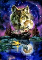 Diamond Painting Vollbild 50x70cm mit runden Steinen