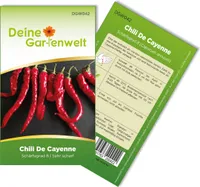 Chili De Cayenne Samen - Capsicum annuum - Chilisamen - Gemüsesamen - Saatgut für 30 Pflanzen
