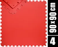 mata treningowa 180x180 XL z krawędzią - zestaw 4 mat podłogowych 90x90