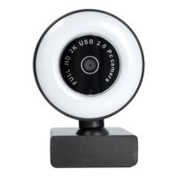 Webcam 2K 4MP ECM-CDV1233A Kamera 30FPS mit LED Lamp FaceTime mit Mikrofon High-Definition-Webcam für Laptop, Computer