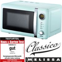 Melissa 16330110 CLASSICO Retro 20 Liter Mikrowelle Pepermint/Babyblue