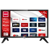 RCA iRV24H3 Fernseher 24 Zoll (60 cm) Smart TV mit Netflix, Prime Video, Rakuten TV, DAZN, Disney+, YouTube, UVM, WiFi, Triple-Tuner DVB-T2 / S2 / C