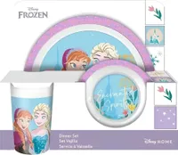 Disney Die Eiskönigin Elsa Kinder Geschirr-Set 3 teilig Becher Teller Schüssel