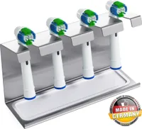 WIETRE® 4er Edelstahl Aufsteckbürsten-Halter passend für Oral-B, iO, Philips