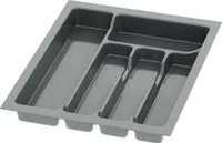 Sossai® Besteckeinsatz für Schubladen 40cm | 33 x 43 cm | Anthrazit Besteckkasten Schubladeneinsatz