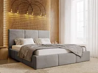 GRAINGOLD Polsterbett 180x200 cm Lincoln - Polyesterstoff, Bettkasten, Lattenrost - Stilvoll Doppelbett - Grau (Magic velvet 2217)