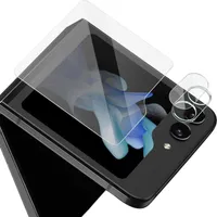 Für Samsung Galaxy Z Flip5 5G Schutzglas für Kamera und Screen Hart Glas Transparent