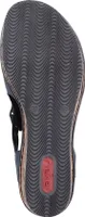 Rieker Damen Sandalette Hochfront Schaftsandale mit Keilabsatz 68175, Größe:39 EU, Farbe:Blau
