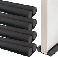 Těsnění pod dveře okna pěnové dvojité akustické proti průvanu a hmyzu 90 cm Sada 4 kusy, černé