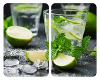 WENKO Herd-Abdeckplatte Mojito Glas 52x30cm 2Stück