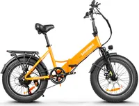 E Bike Elektrofahrrad 20" x4,0 Fat Tire, Faltbares Klappfahrrad,Long Range für Berg, Strand und Schnee